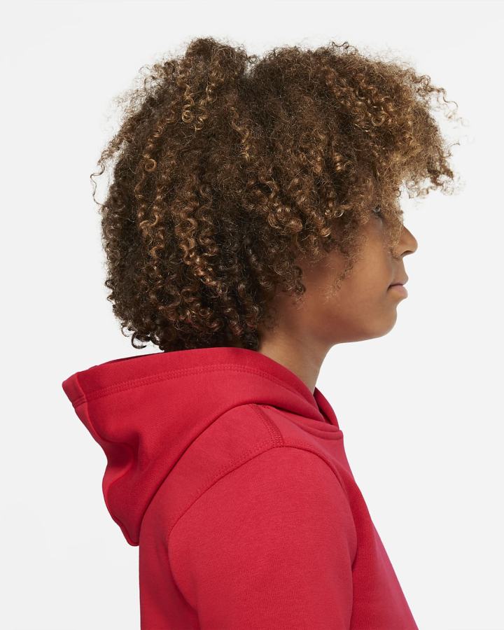 Sudadera Con Capucha Nike Sportswear Club Kids Niño Rojas Blancas | YZERF-4361