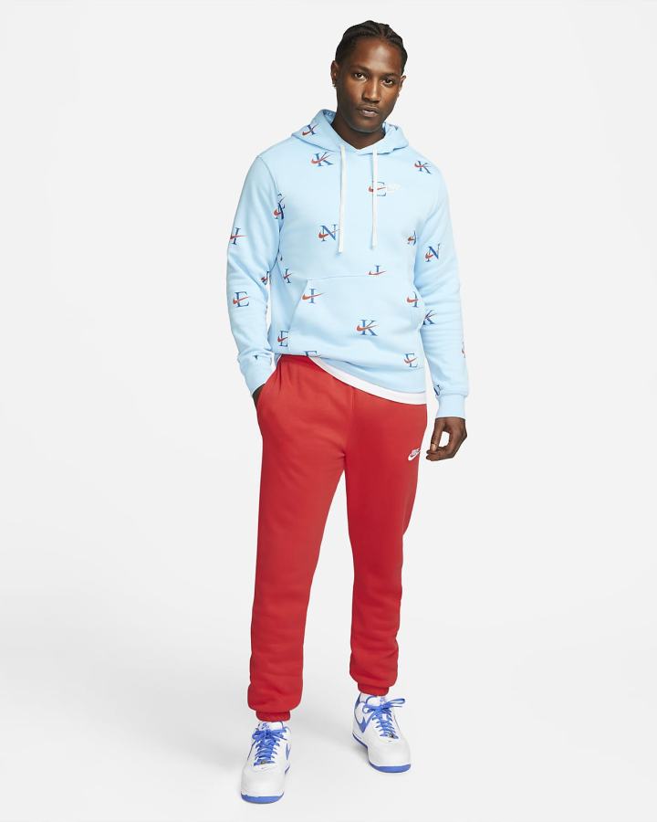 Sudadera Con Capucha Nike Sportswear Club Hombre Azules Rojas | ZCMNA-3150