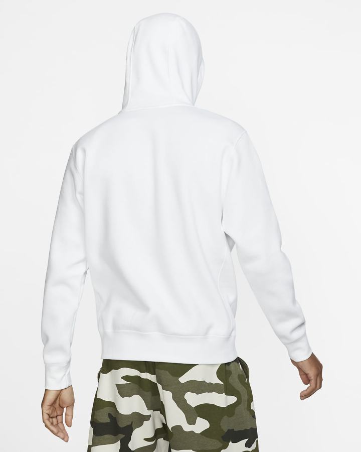 Sudadera Con Capucha Nike Sportswear Club Fleece Hombre Blancas Negras | ZKSNB-7839