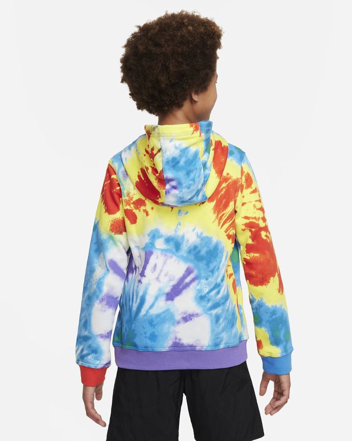 Sudadera Con Capucha Nike Sportswear Club Kids Tie-Dye Niño Moradas | ZMQOF-0967