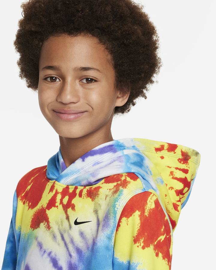 Sudadera Con Capucha Nike Sportswear Club Kids Tie-Dye Niño Moradas | ZMQOF-0967