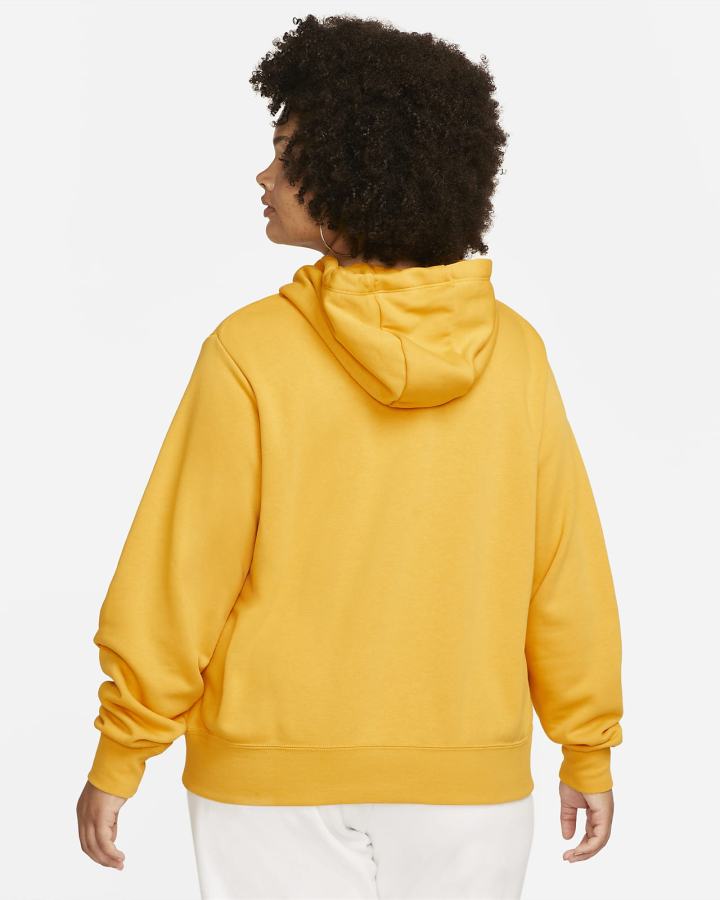 Sudadera Con Capucha Nike Sportswear Club Fleece Mujer Amarillo Blancas | ZNXRM-9027