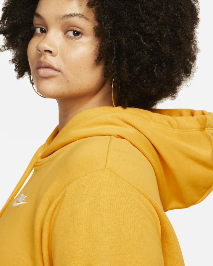 Sudadera Con Capucha Nike Sportswear Club Fleece Mujer Amarillo Blancas | ZNXRM-9027