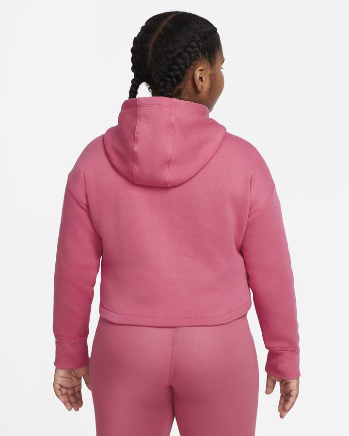 Sudadera Con Capucha Nike Sportswear Club Fleece Kids (Extended Size) Niña Rosas Burdeos | ZOTLJ-2317