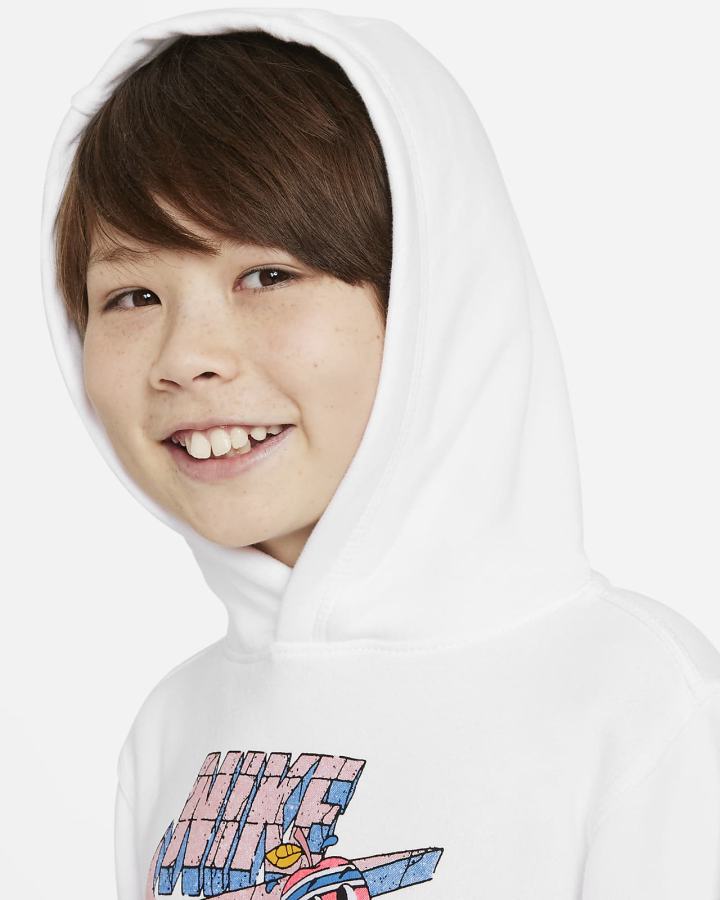Sudadera Con Capucha Nike Sportswear Club Kids Niño Blancas | ZYKIU-6824