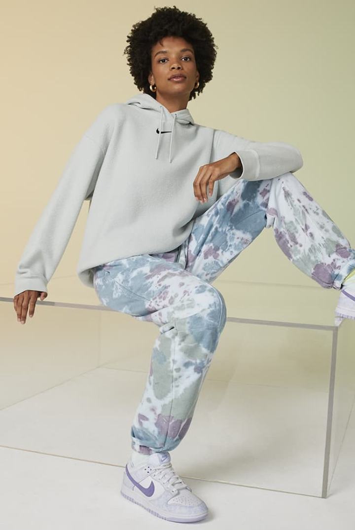 Sudadera Con Capucha Nike Sportswear Essentials Plush (Plus Size) Mujer Marrones Blancas | LAEMC-0487