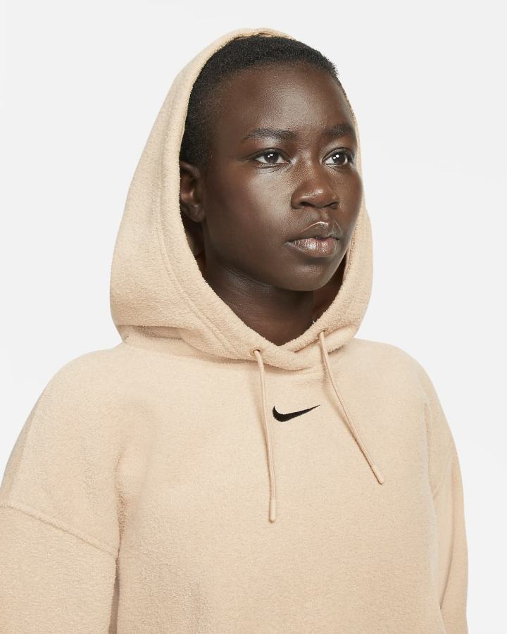 Sudadera Con Capucha Nike Sportswear Essentials Plush (Plus Size) Mujer Negras | TJSBZ-5687