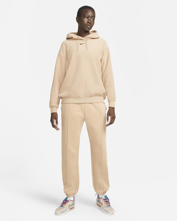 Sudadera Con Capucha Nike Sportswear Essentials Plush (Plus Size) Mujer Negras | TJSBZ-5687