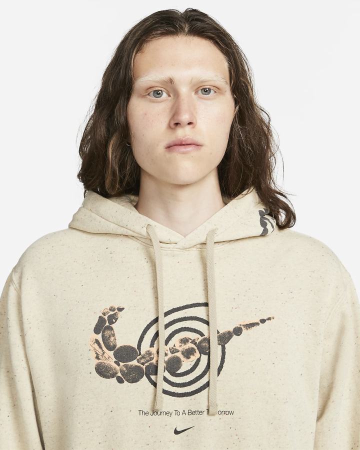 Sudadera Con Capucha Nike Sportswear Fleece Hombre Beige | RLDNA-0316