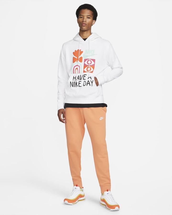 Sudadera Con Capucha Nike Sportswear French Terry Hombre Blancas | GZOMD-3761