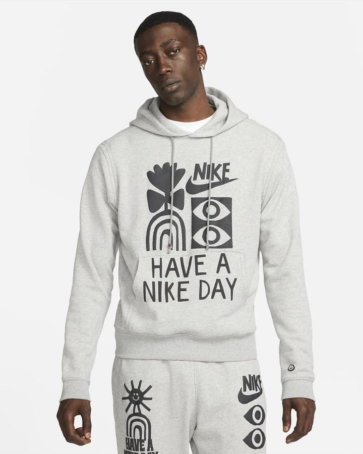 Sudadera Con Capucha Nike Sportswear French Terry Hombre Gris Oscuro | RDFEB-3952