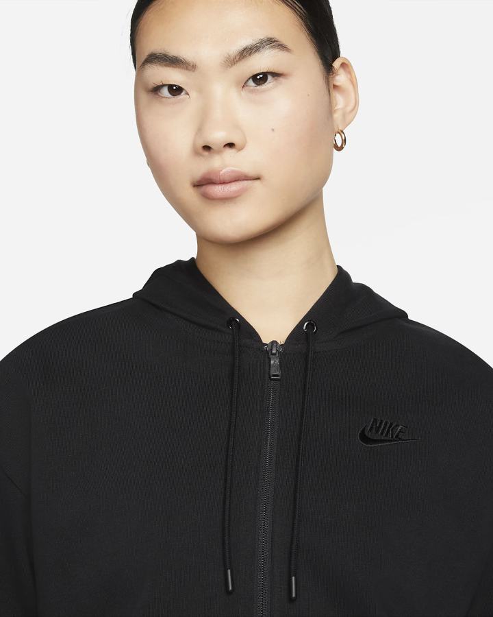 Sudadera Con Capucha Nike Sportswear Full-Zip Mujer Negras | GVIKR-4389