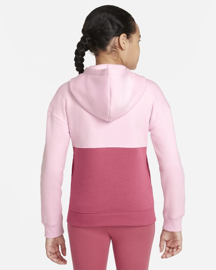 Sudadera Con Capucha Nike Sportswear Heritage Kids French Terry Niña Rosas Rosas | WIZMK-4815