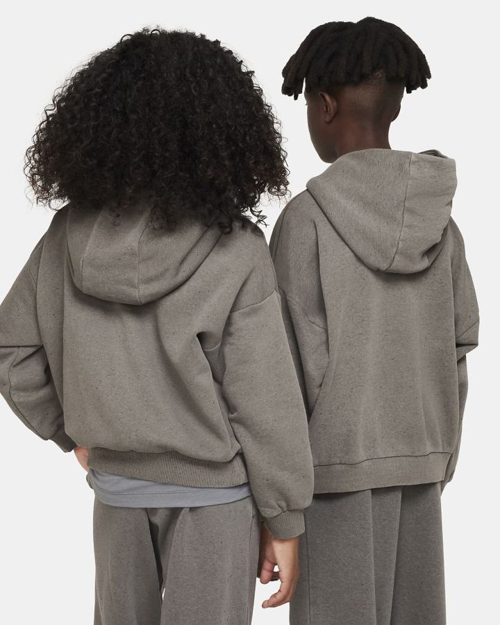 Sudadera Con Capucha Nike Sportswear Icon Fleece Kids Niño Gris | PICFW-9685