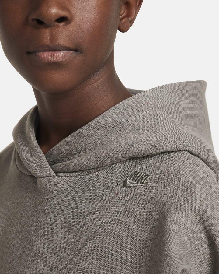 Sudadera Con Capucha Nike Sportswear Icon Fleece Kids Niño Gris | PICFW-9685