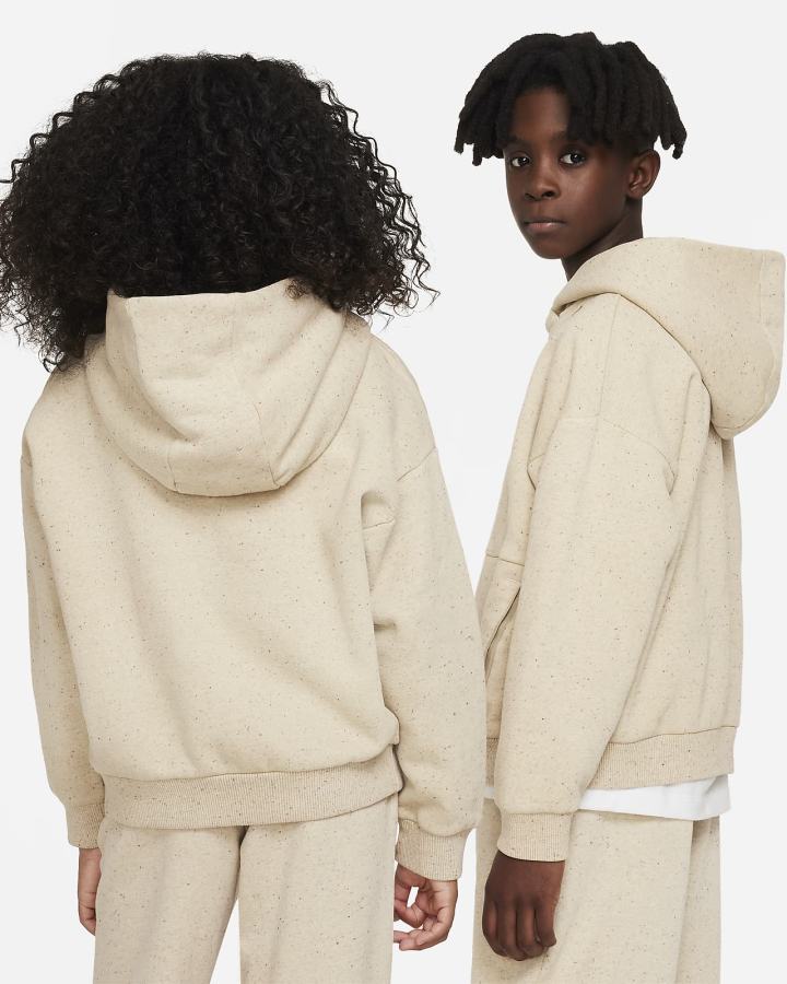 Sudadera Con Capucha Nike Sportswear Icon Fleece Kids Niño Beige | XKZHS-0758