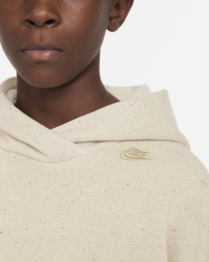 Sudadera Con Capucha Nike Sportswear Icon Fleece Kids Niño Beige | XKZHS-0758