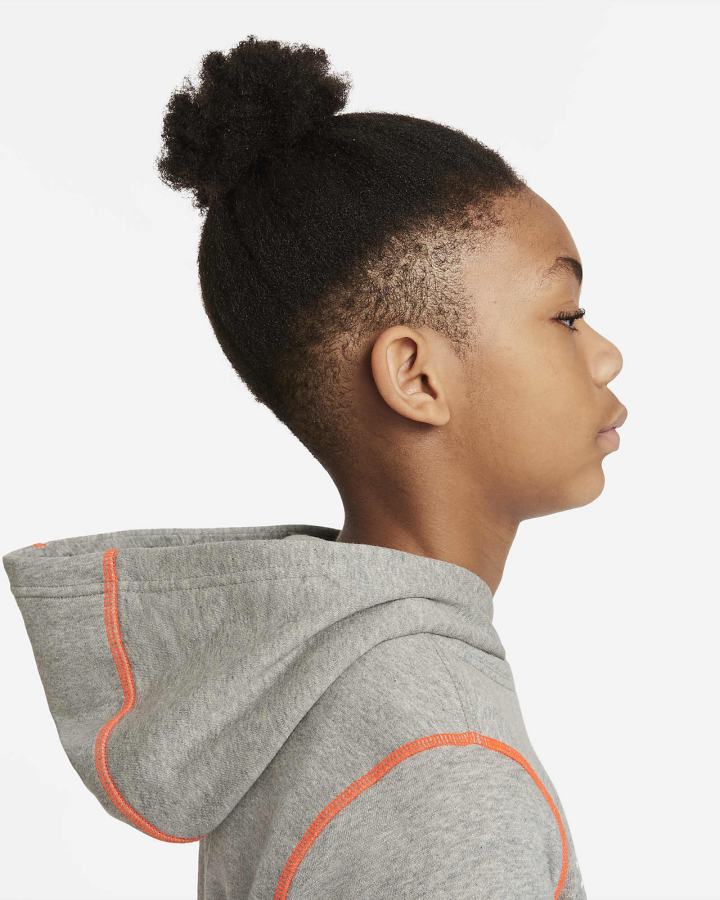 Sudadera Con Capucha Nike Sportswear JDI Kids Niño Gris Oscuro Naranjas | HBEQJ-7489