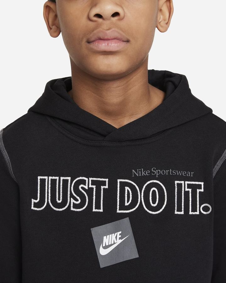Sudadera Con Capucha Nike Sportswear JDI Kids Niño Negras Gris | VIOGK-2850