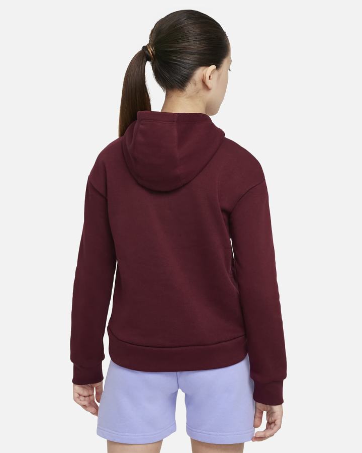 Sudadera Con Capucha Nike Sportswear Kids Fleece Niña Blancas | ADLBS-8169