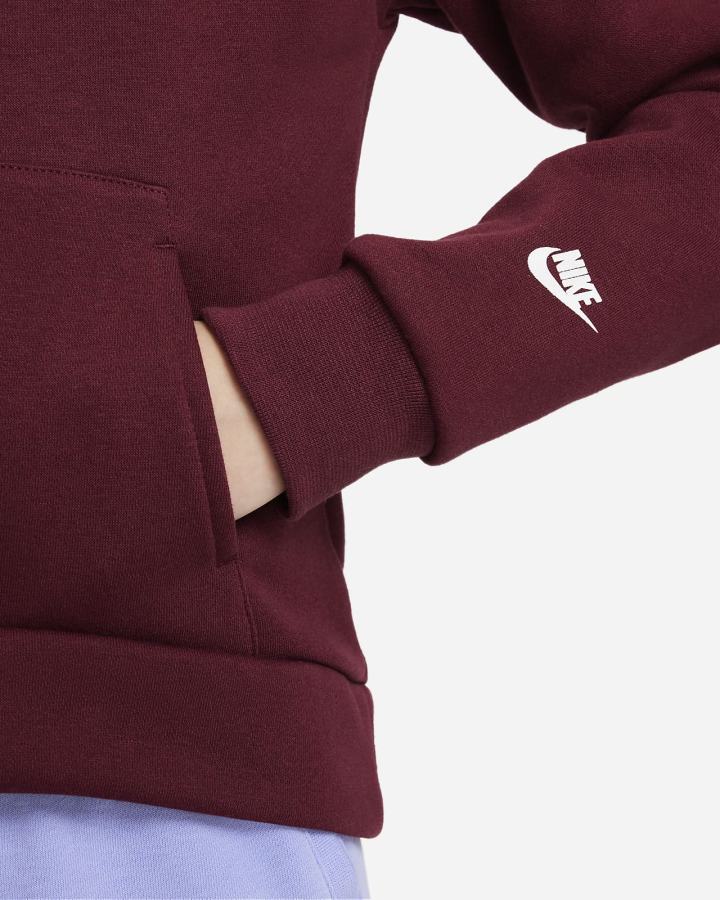 Sudadera Con Capucha Nike Sportswear Kids Fleece Niña Blancas | ADLBS-8169