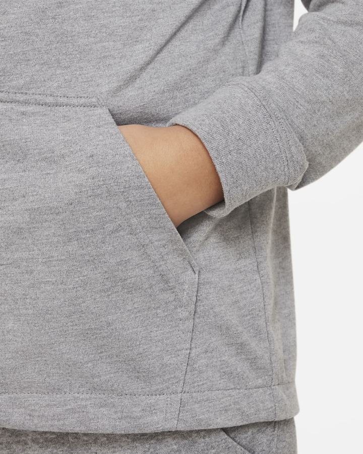 Sudadera Con Capucha Nike Sportswear Kids Full-Zip (Extended Size) Niño Gris Oscuro Negras | CHEQI-4209