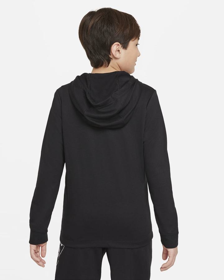 Sudadera Con Capucha Nike Sportswear Kids Niño Negras Blancas | DMIRX-2319