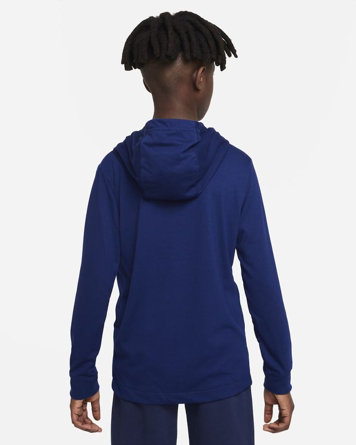 Sudadera Con Capucha Nike Sportswear Kids Niño Azules Blancas | FLAEN-6924