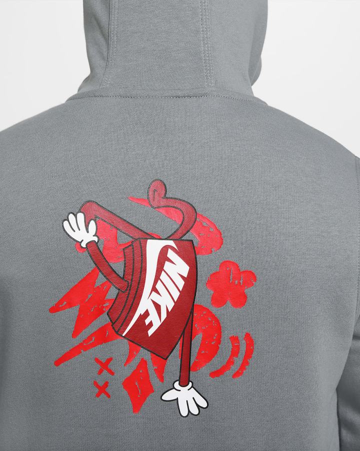 Sudadera Con Capucha Nike Sportswear Kids Full-Zip Niño Gris Rojas | GJFAH-8164
