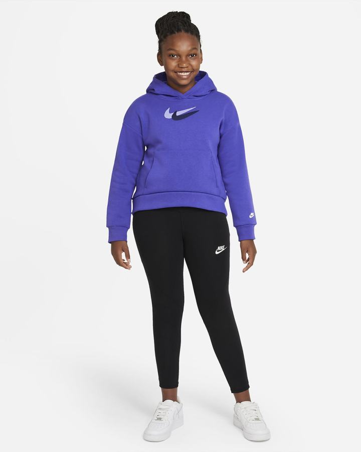 Sudadera Con Capucha Nike Sportswear Kids Fleece Niña Blancas | JYFBG-5297