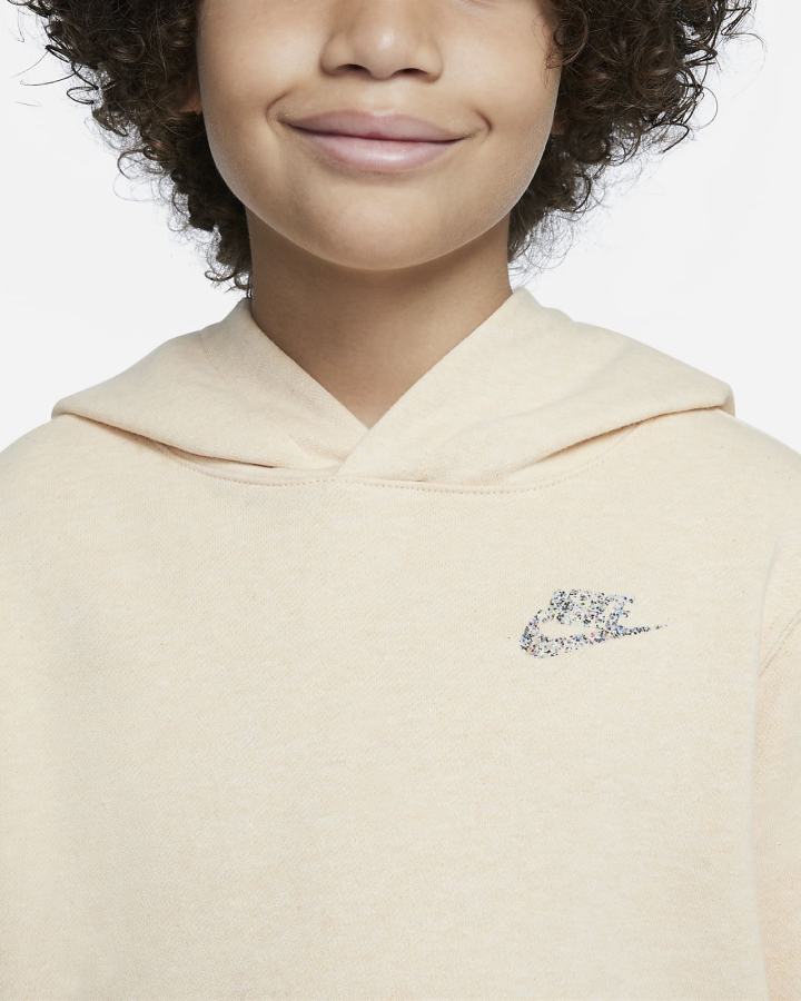 Sudadera Con Capucha Nike Sportswear Kids Niño Blancas Negras Blancas | LCDTA-3261