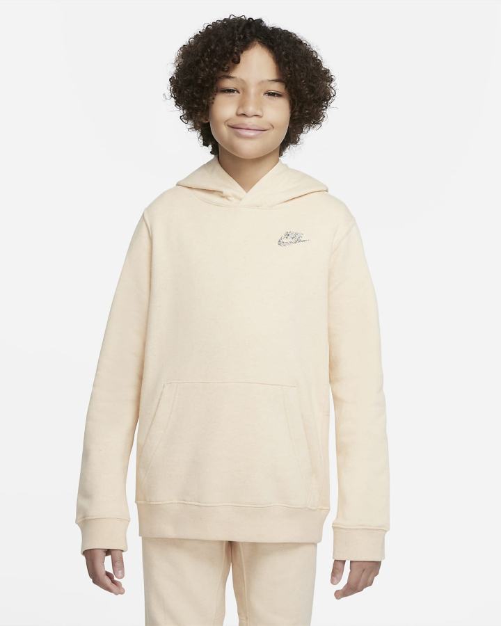 Sudadera Con Capucha Nike Sportswear Kids Niño Blancas Negras Blancas | LCDTA-3261