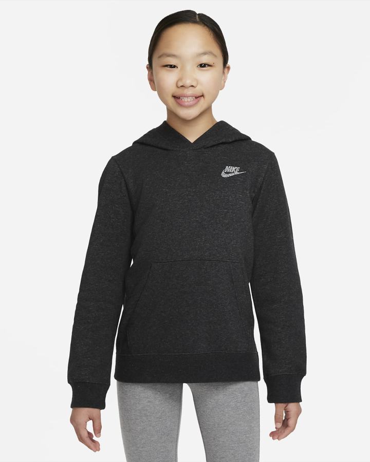 Sudadera Con Capucha Nike Sportswear Kids Niña Negras Blancas | LKNPU-3691