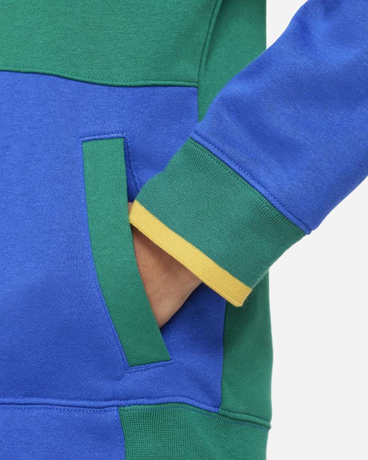 Sudadera Con Capucha Nike Sportswear Kids Full-Zip Niño Azul Real Amarillo | LUCHG-3259