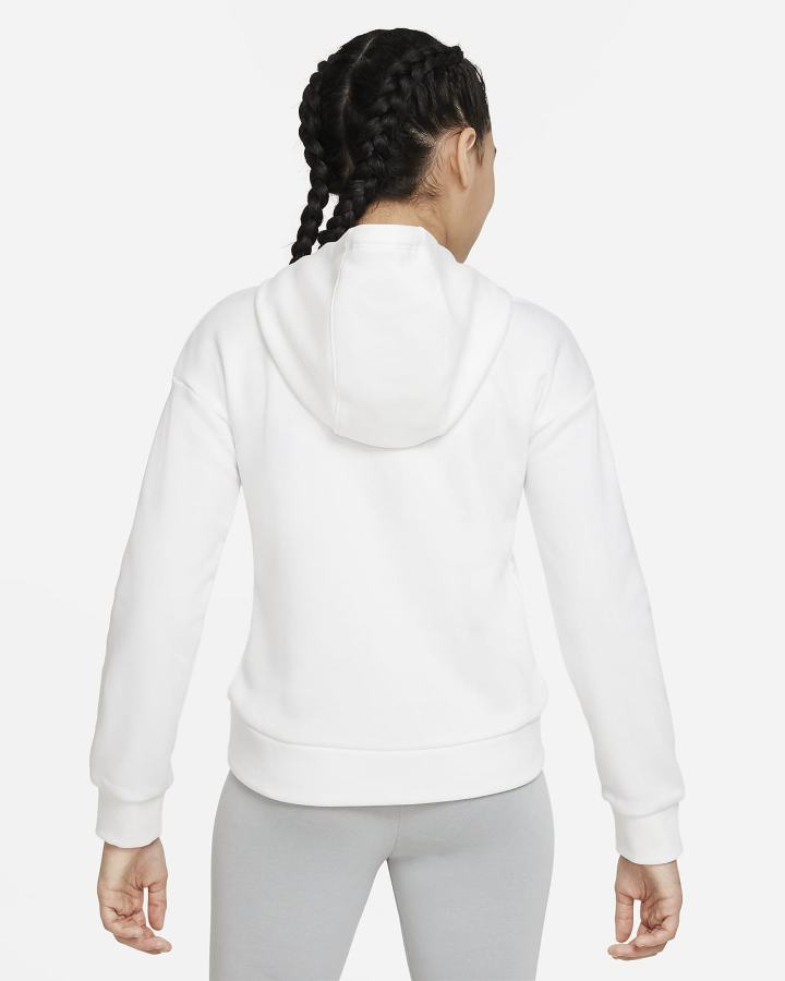 Sudadera Con Capucha Nike Sportswear Kids Fleece Niña Blancas Negras | LXHYP-3728