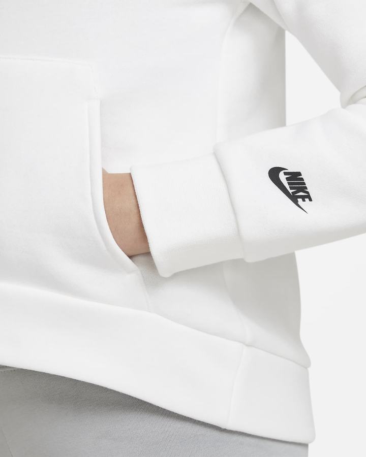 Sudadera Con Capucha Nike Sportswear Kids Fleece Niña Blancas Negras | LXHYP-3728