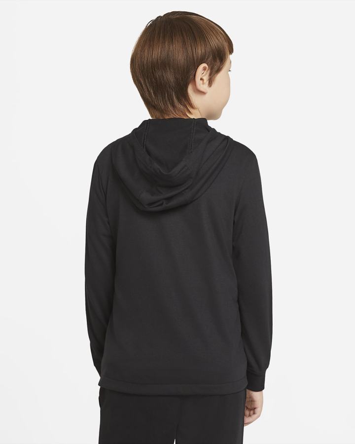 Sudadera Con Capucha Nike Sportswear Kids Full-Zip (Extended Size) Niño Negras Blancas | MCGSL-2786