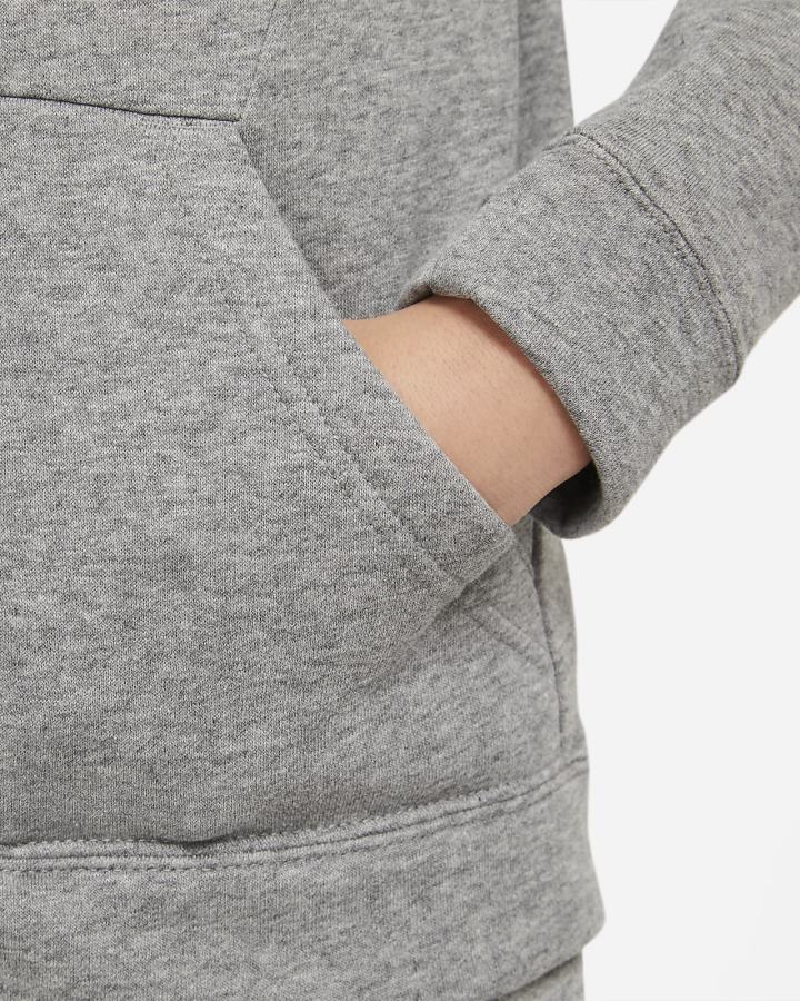 Sudadera Con Capucha Nike Sportswear Kids Full-Zip Niño Gris Oscuro Blancas | MGCBH-8132