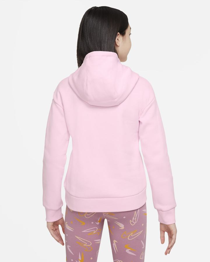Sudadera Con Capucha Nike Sportswear Kids Fleece Niña Rosas Blancas | QEZPN-1078