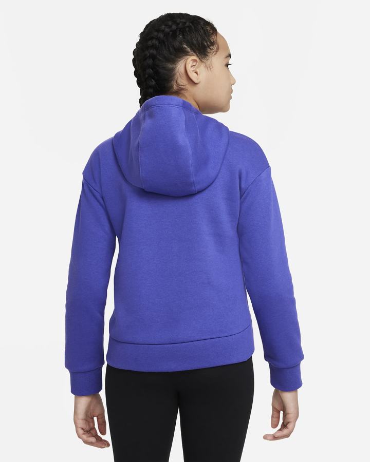 Sudadera Con Capucha Nike Sportswear Kids Fleece Niña Blancas | UXLOM-7485