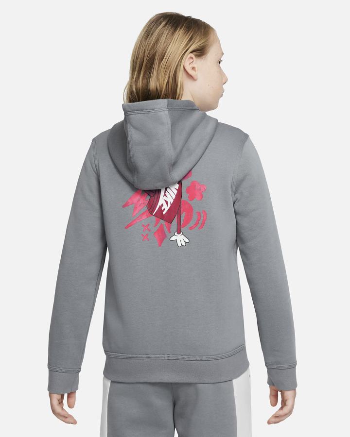 Sudadera Con Capucha Nike Sportswear Kids Full-Zip Niño Gris Rojas | WRMGL-4750
