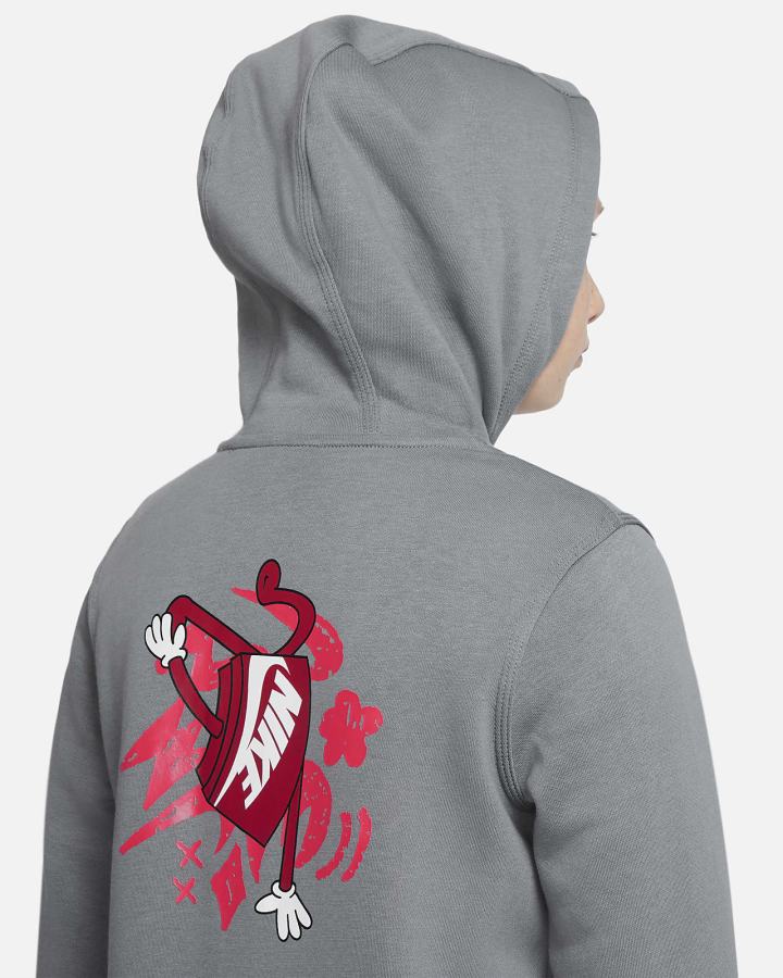 Sudadera Con Capucha Nike Sportswear Kids Full-Zip Niño Gris Rojas | WRMGL-4750
