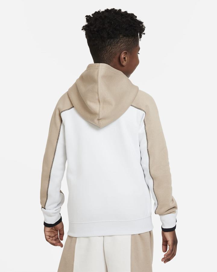Sudadera Con Capucha Nike Sportswear Kids Full-Zip Niño Kaki Negras | ZNDQW-2653