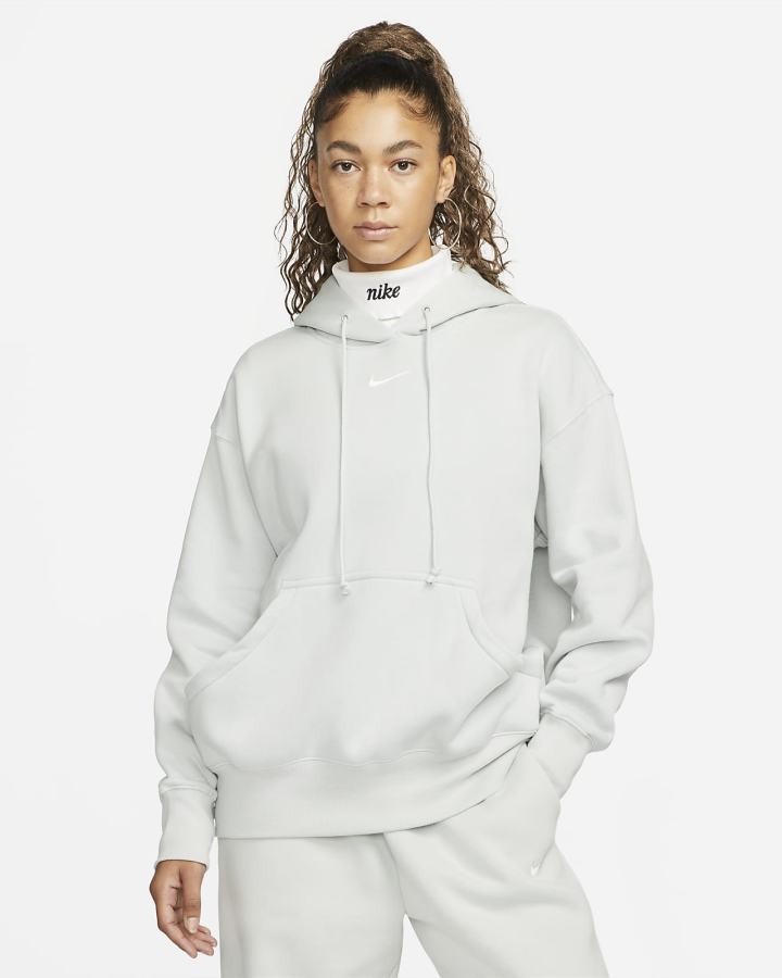 Sudadera Con Capucha Nike Sportswear Phoenix Fleece Oversized Mujer Plateadas Claro | ALJUX-3189