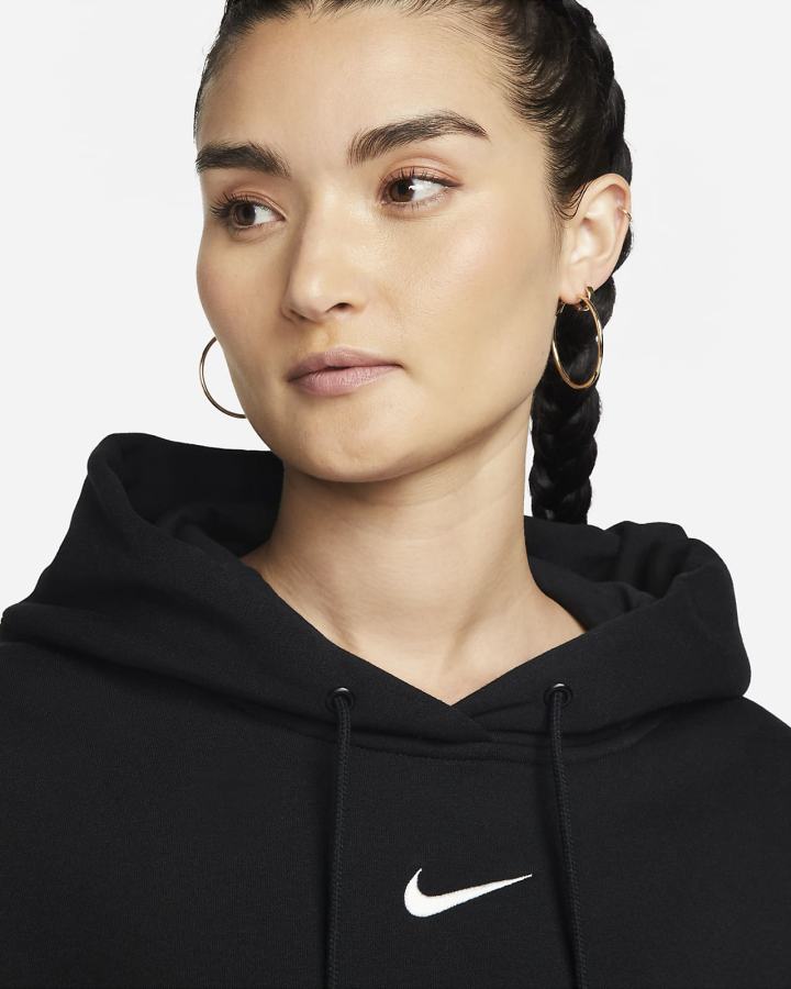 Sudadera Con Capucha Nike Sportswear Phoenix Fleece Over-Oversized Mujer Negras | IUMEN-2169