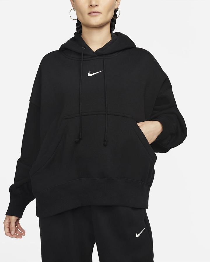 Sudadera Con Capucha Nike Sportswear Phoenix Fleece Over-Oversized Mujer Negras | IUMEN-2169