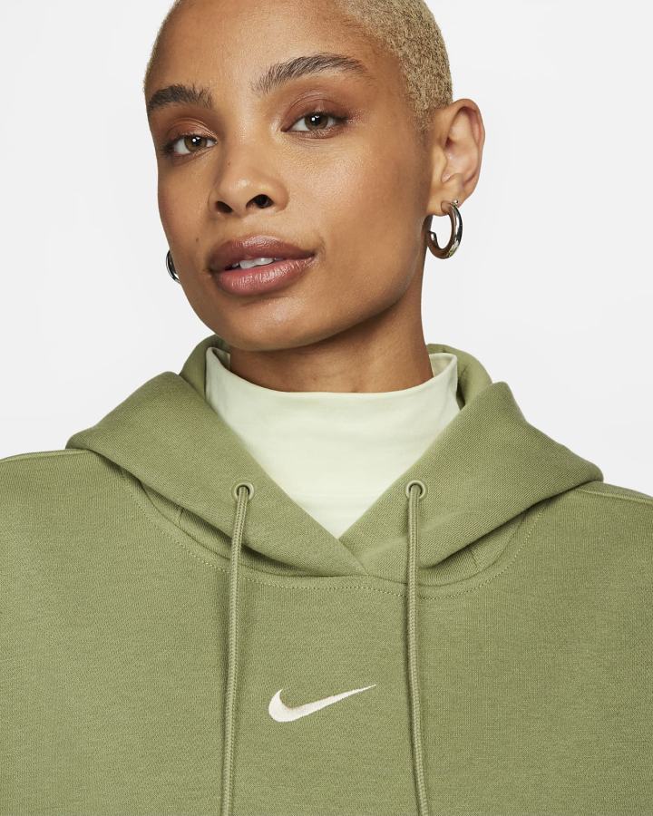 Sudadera Con Capucha Nike Sportswear Phoenix Fleece Oversized Mujer Verde | JGBCZ-3601