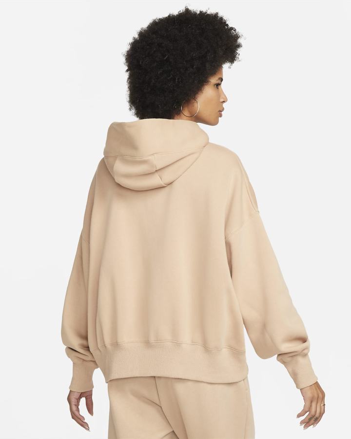 Sudadera Con Capucha Nike Sportswear Phoenix Fleece Over-Oversized Mujer Beige | NLACG-8530