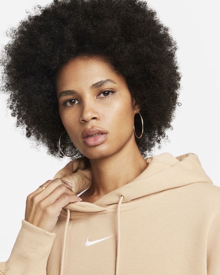 Sudadera Con Capucha Nike Sportswear Phoenix Fleece Over-Oversized Mujer Beige | NLACG-8530