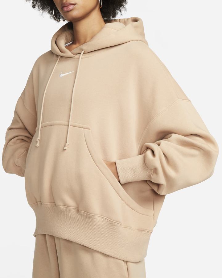 Sudadera Con Capucha Nike Sportswear Phoenix Fleece Over-Oversized Mujer Beige | NLACG-8530